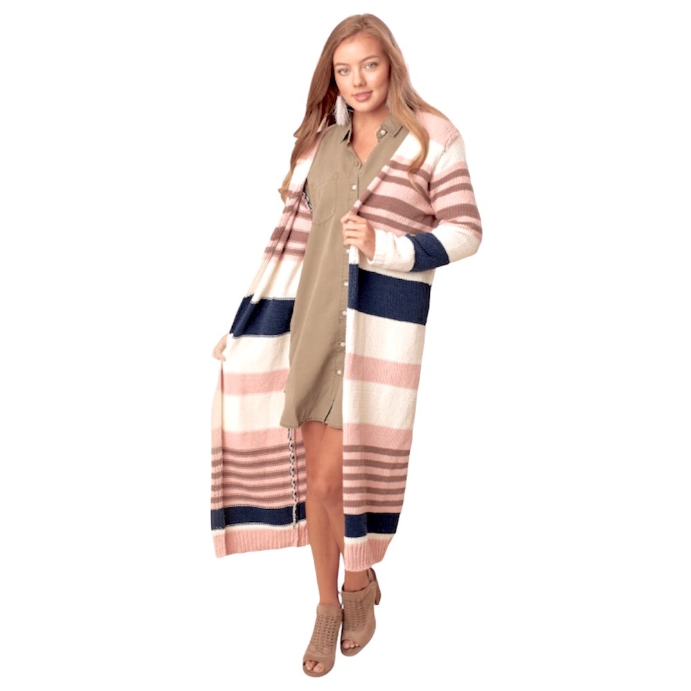 Altar’d State Color block Cardigan cozy Duster